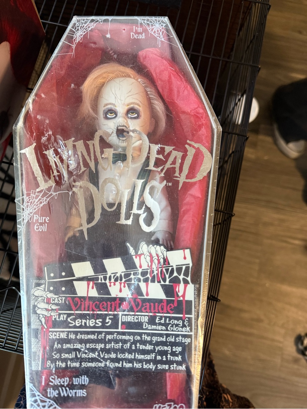 Living Dead Dolls "Vincent Vaude" Series 5 Horror Doll - Red & Pale
